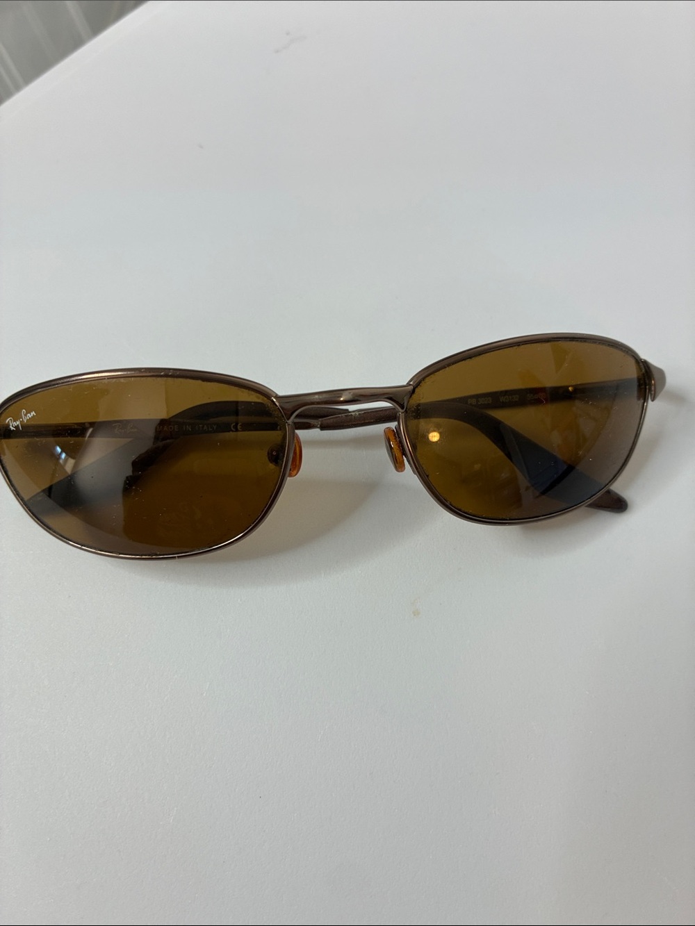Ray Ban Vintage Highstreet RB3023 Bronze Wrap Sunglasses 55mm OS